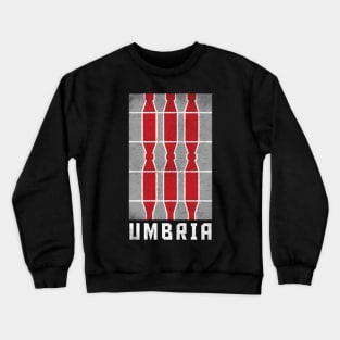 Umbria Italia / Italy Faded Vintage Look Design Crewneck Sweatshirt